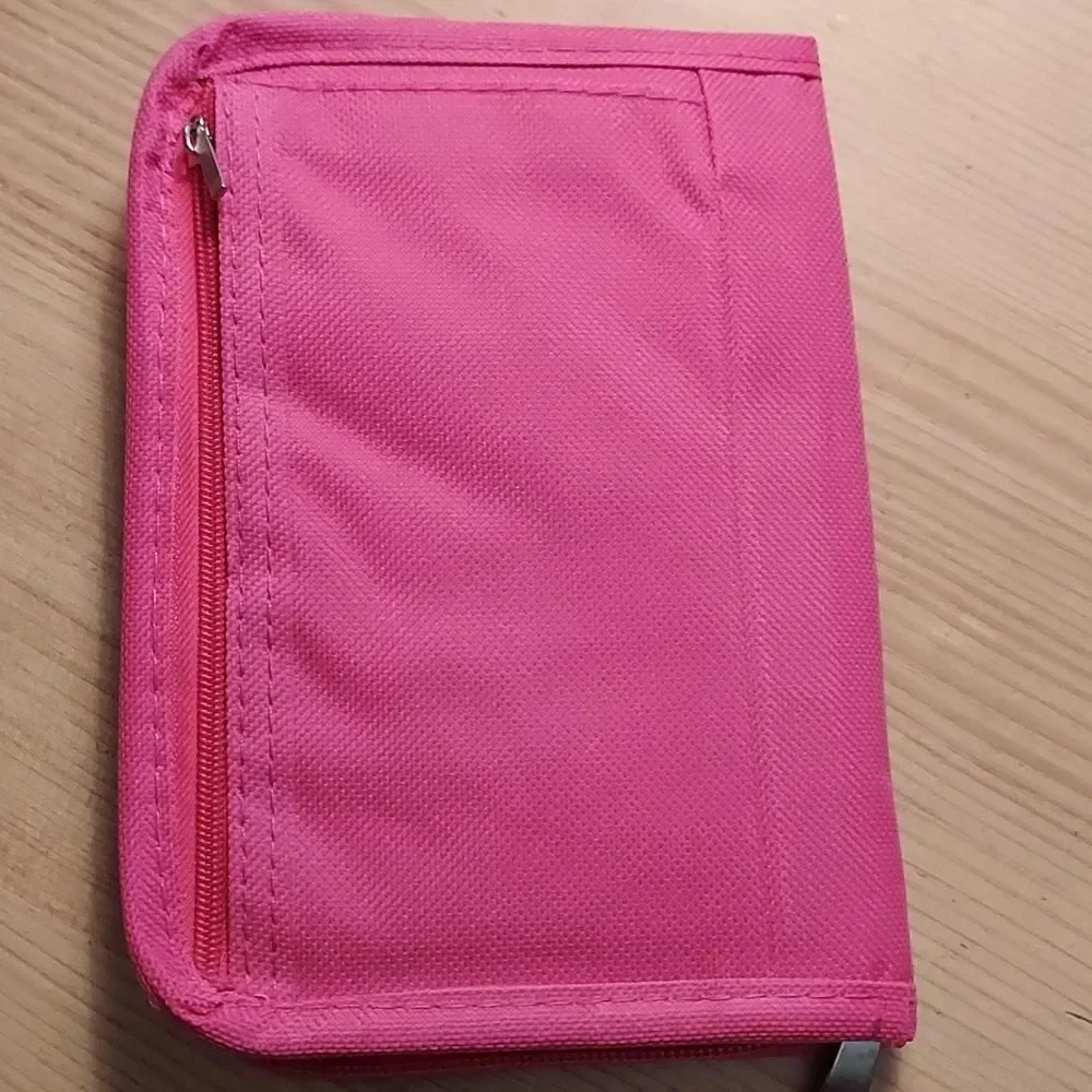 Dahlia Travel wallet passport holder Hot Pink RFID blocking